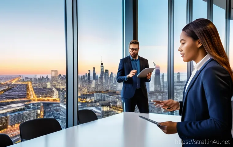 전략경영에서의 협업과 팀워크 - **Digital Transformation Synergy: CIO and CDO Leading Innovation**
A photo-realistic depiction o...