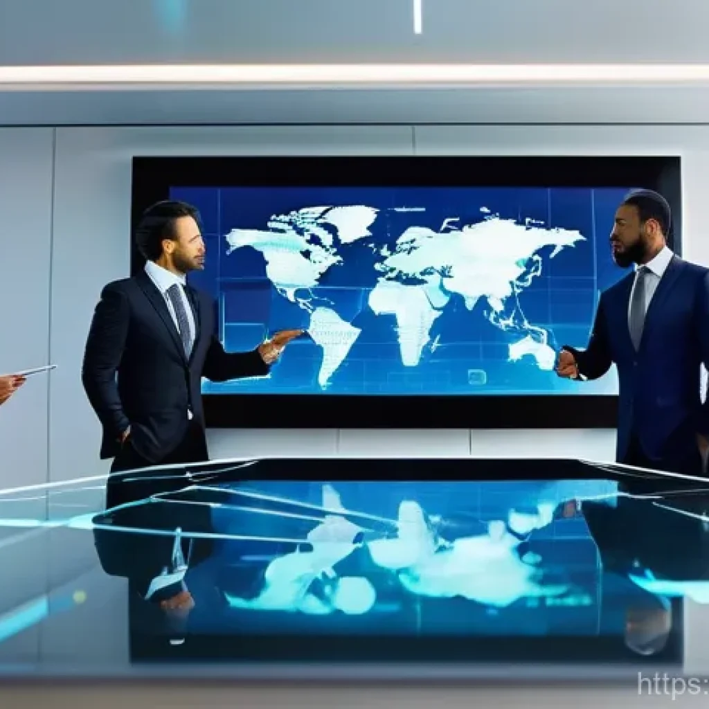 전략경영 직무 설계와 변화 - **Prompt**: A diverse group of modern business executives, dressed in sharp business attire, gathere...