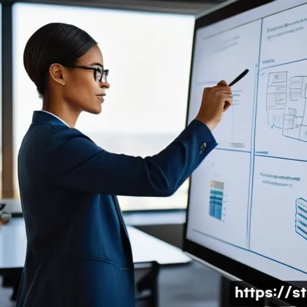 전략경영 자격증 취득 후 진로 - **Prompt:** A group of diverse professionals, including men and women in business casual attire, col...