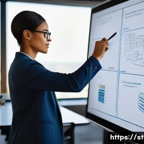 Home 13 전략경영 자격증 취득 후 진로 - **Prompt:** A group of diverse professionals, including men and women in business casual attire, col...